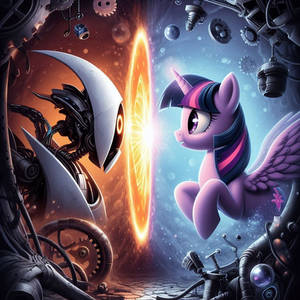 Twilight Sparkle Vs. GLaDOS (Ai Generated)