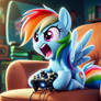 Rainbow Dash (Video Games) (Ai Gen)