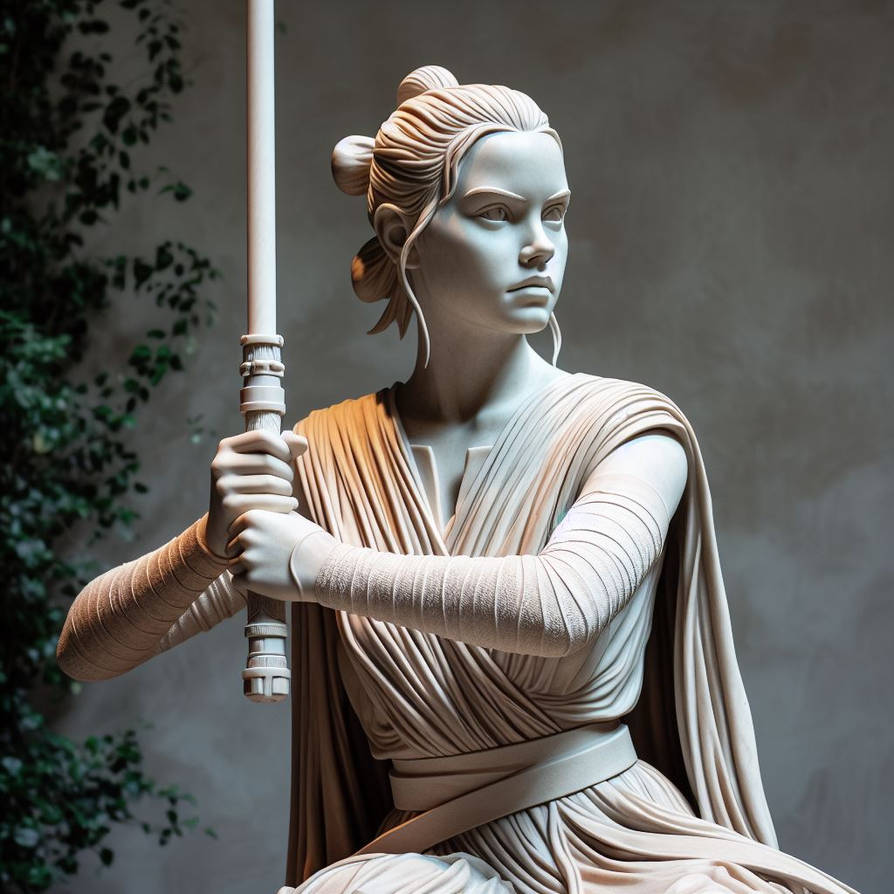 Rey Skywalker (Statue) (Ai Generated) by JoshuaECW21985 on DeviantArt
