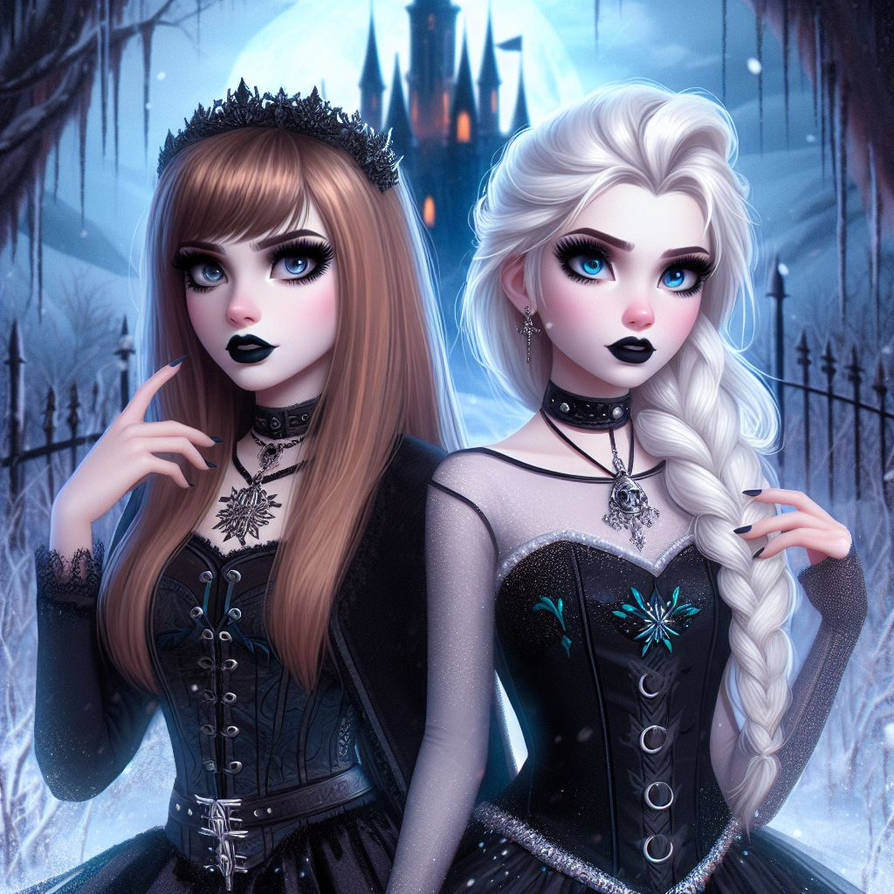 Anna And Elsa Goth Emo Ai Generated By JoshuaECW21985 On DeviantArt Anna and elsa goth emo ai generated by joshuaecw21985 on deviantart