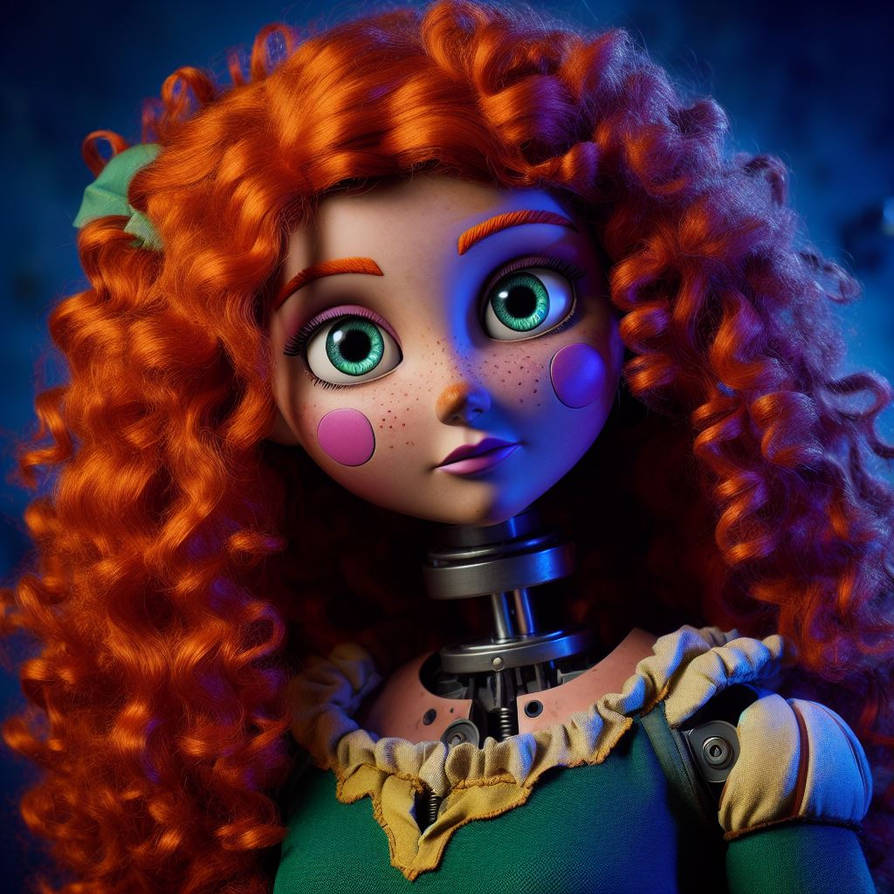 Merida (Animatronic) (Ai Generated) by JoshuaECW21985 on DeviantArt