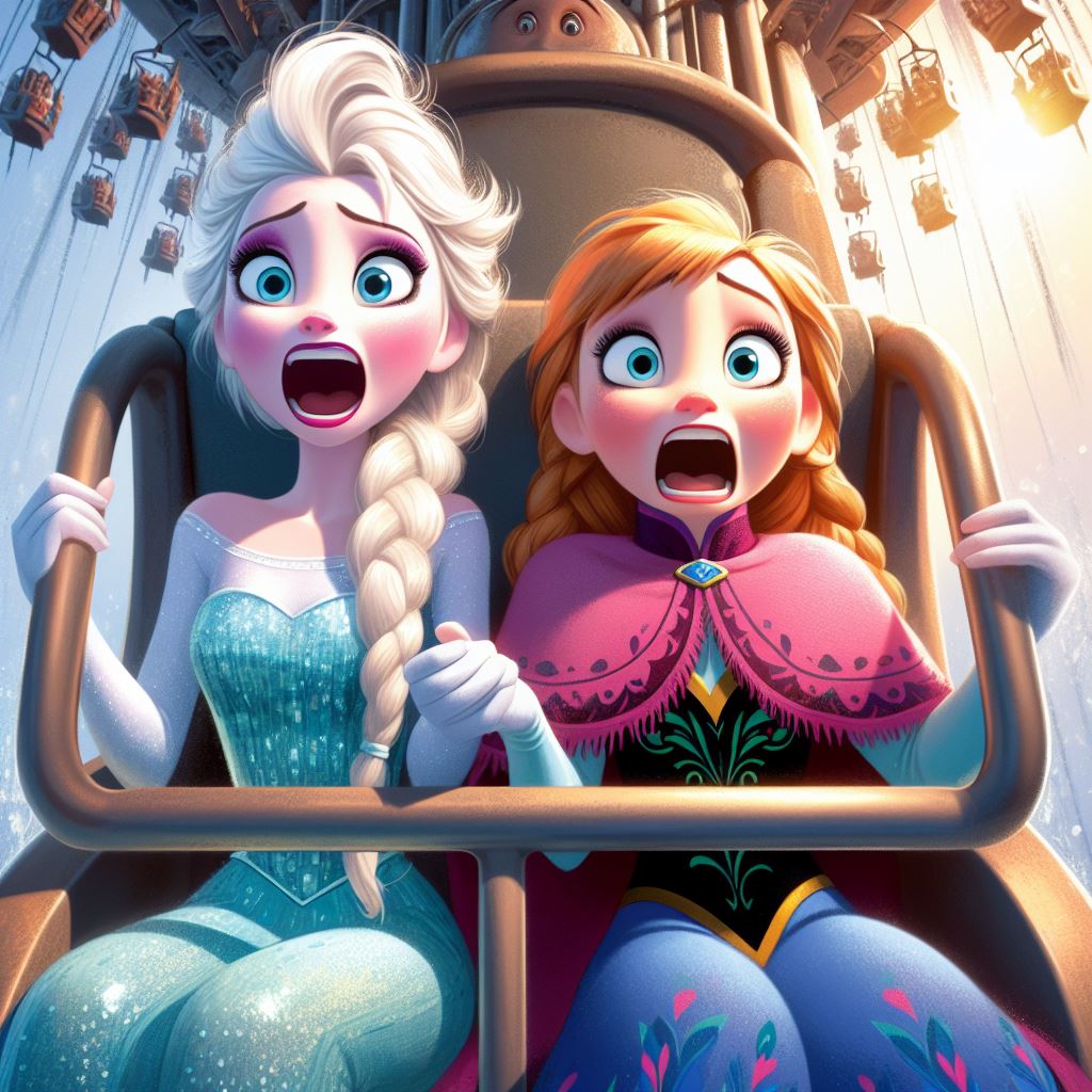 Perfectionstudioai Anna and Elsa (Drop Tower) (Ai Generated) by JoshuaECW21985 on DeviantArt