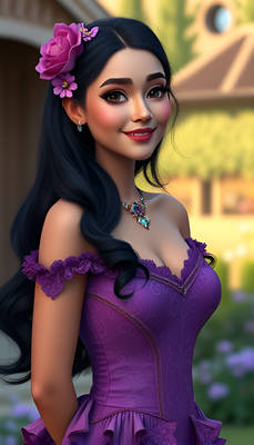 Purple Dress Woman (Ai Generated)