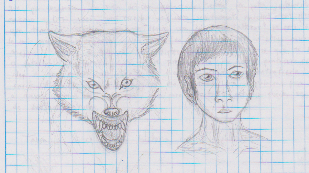 Gris human and wolf