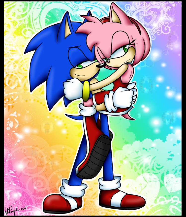 Nitro on X: Sonamy is love 💙💗💘 #SonAmy #SonicTheHedgehog https