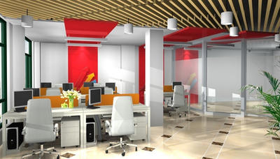 Office-interior-design-computer-desk-3D