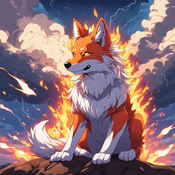 Fire Wolf 2 (DreamUp Creation)