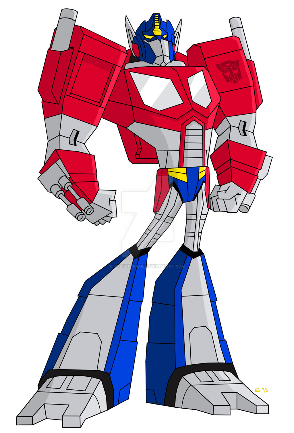 Animated Optimus PrimeArmada Cybertronian Form by TylerMirage on