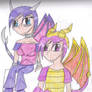 Human Spyro and Cynder