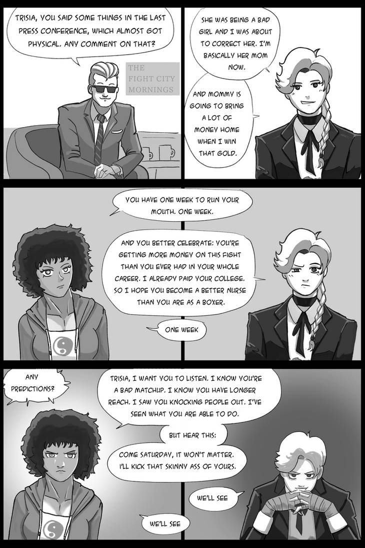 Jones vs Trinidad: Split Screen Interview by MutantCiervo on DeviantArt