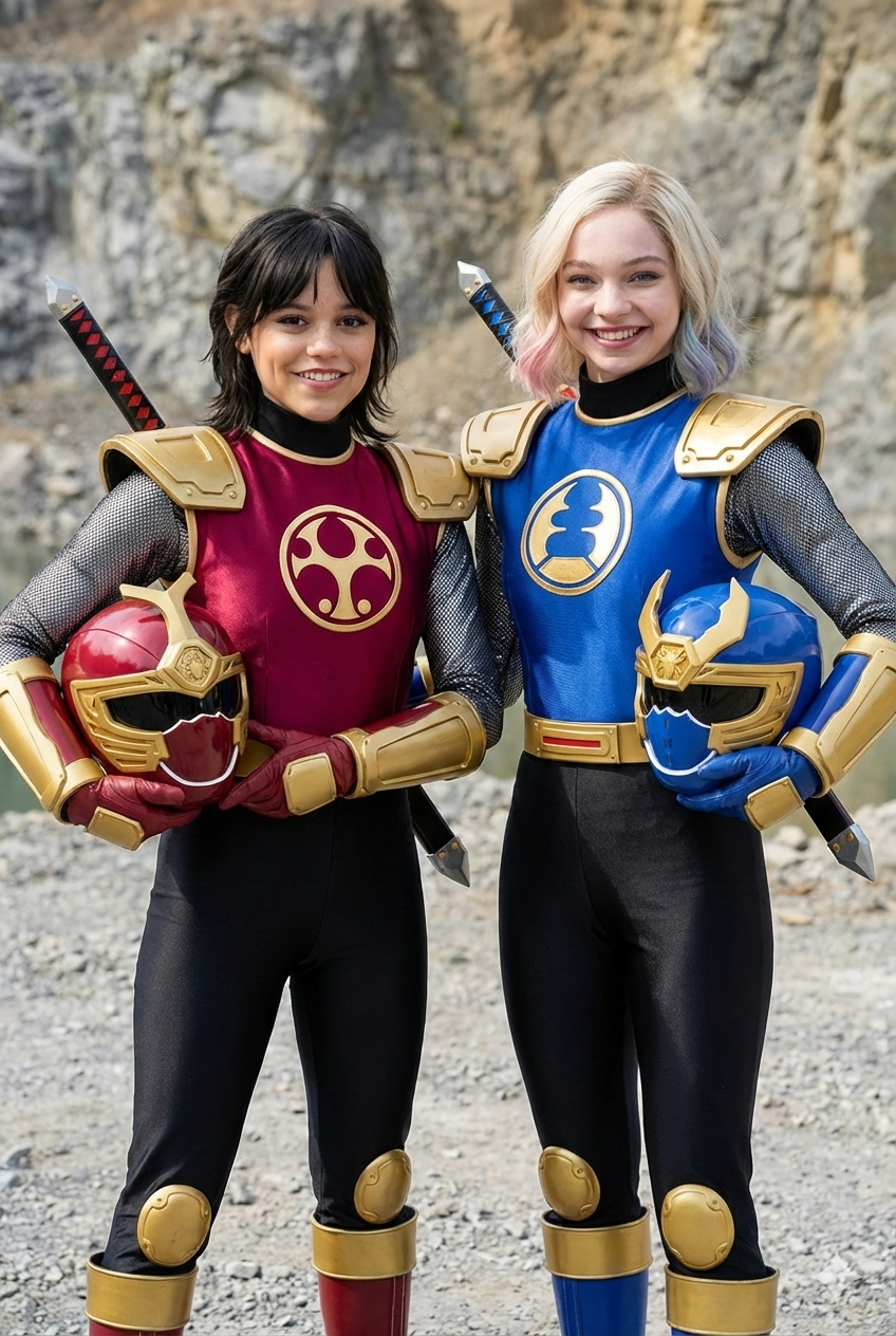 Emma Power R Rangers Jenna Ortega and Emma Myers as Thunder Rangers by Suiryu345 on DeviantArt