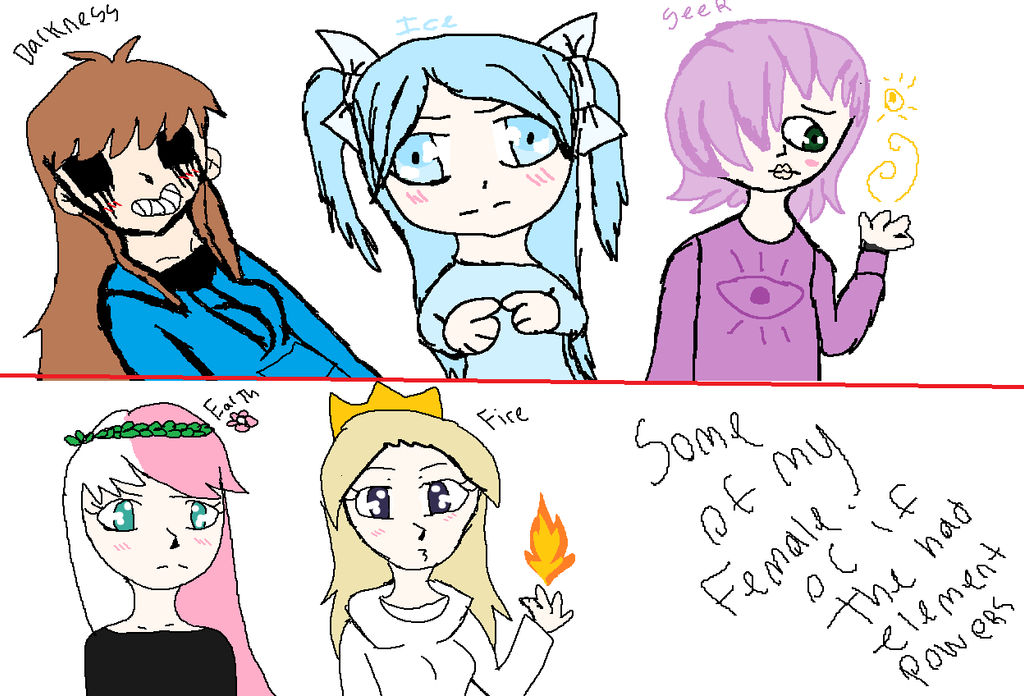 some of my female oc's if they had element Powers by charaDetermine on ...