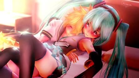 [MMDxVocaloids - Lenka x Miku - ]