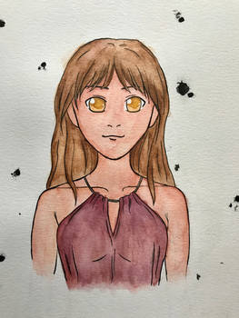 Watercolor girl