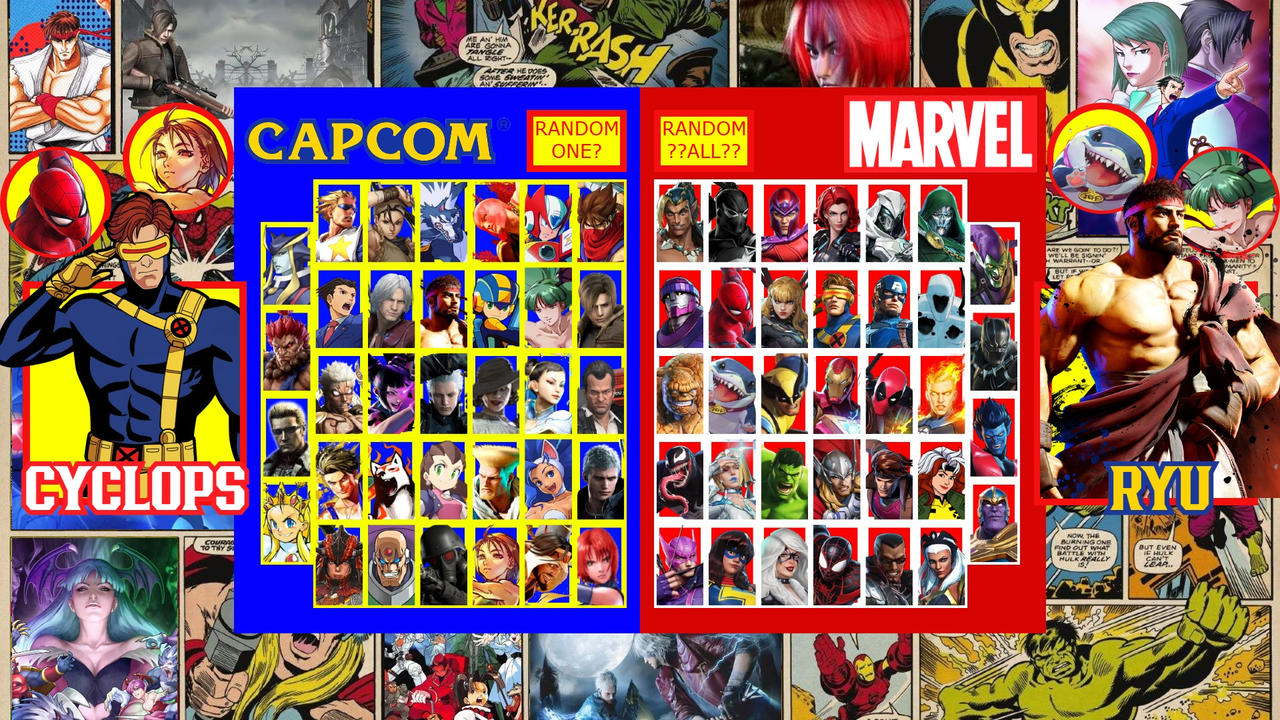 Mvc Rol Icon Character Select MVC4 select screen by CrossoverProduction on DeviantArt