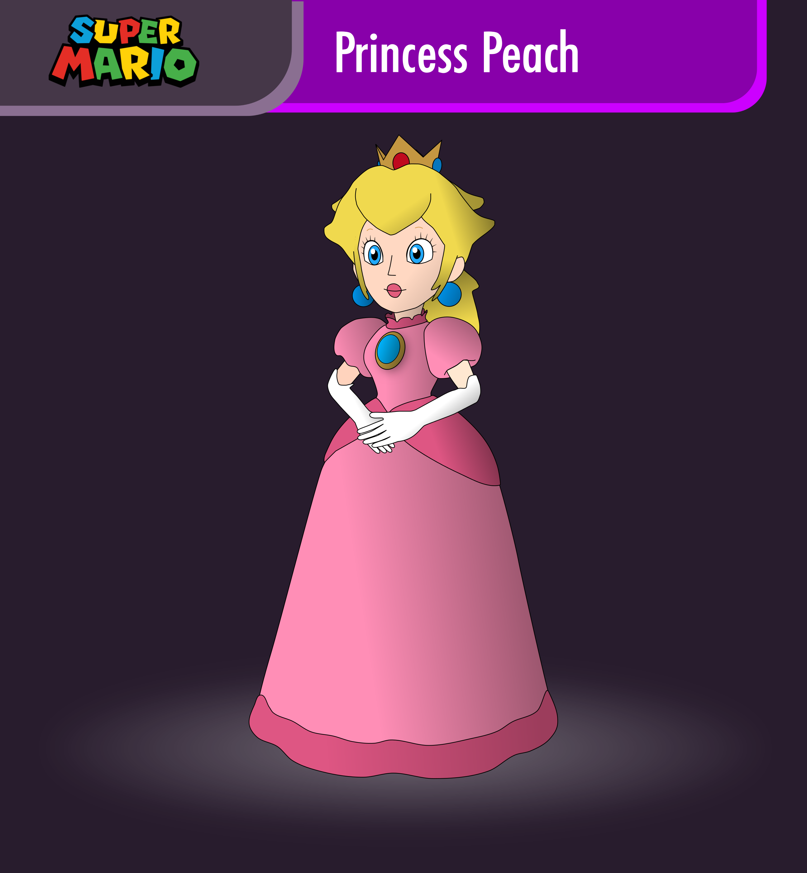 Princess Peach - Super Mario Bros - Fan Art - 3D model by
