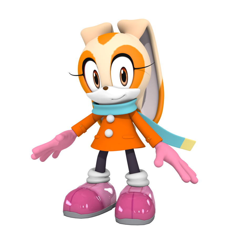 Cream the Rabbit 3D Render Winter (Dec 2024) by TPPercival on DeviantArt