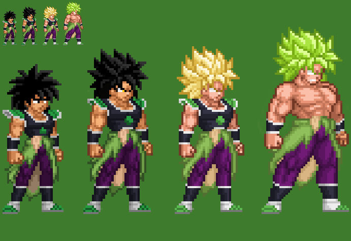 DbS Broly forms by GoldenGrid on DeviantArt