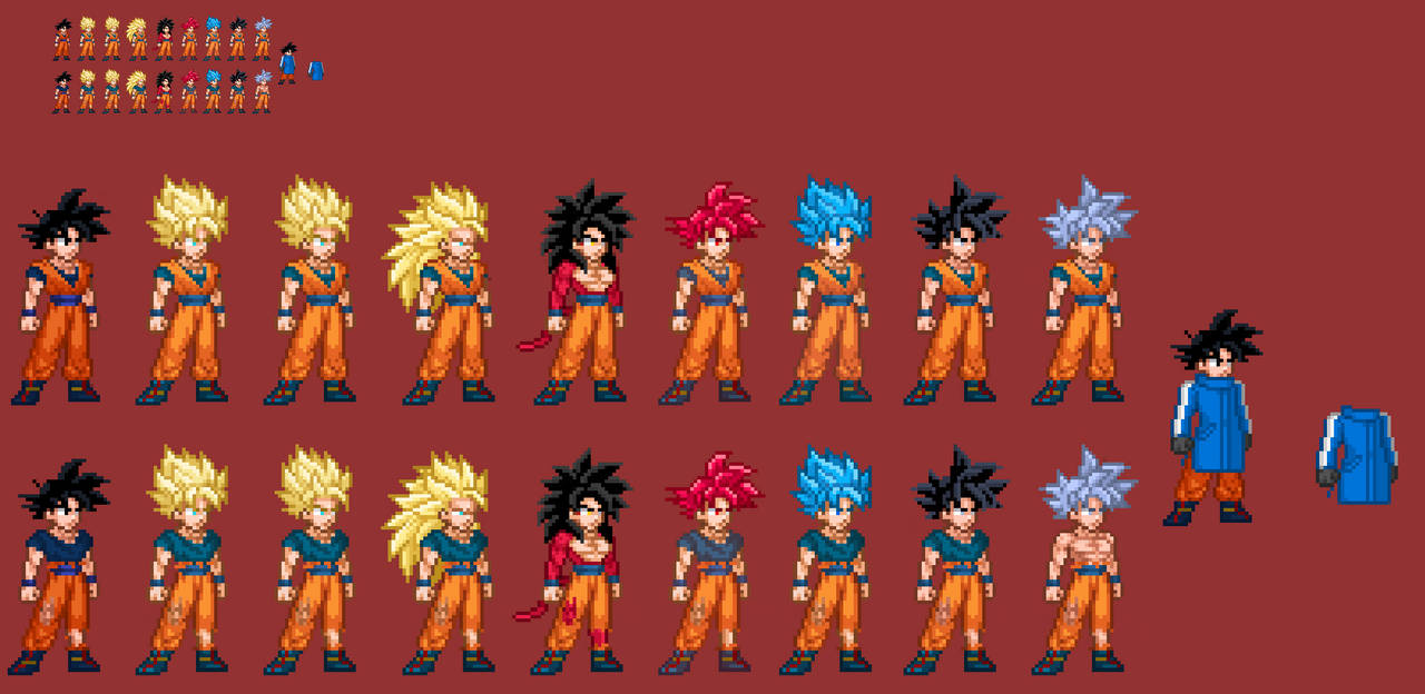 Goku All Forms By GoldenGrid On DeviantArt