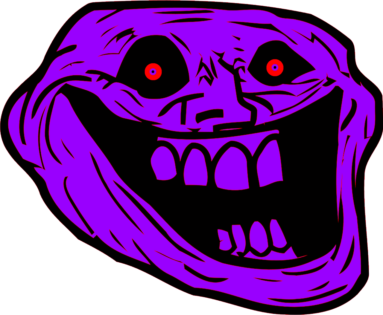 Troll Face Extrmetly Scared And Happy GIF - Troll Face Extrmetly