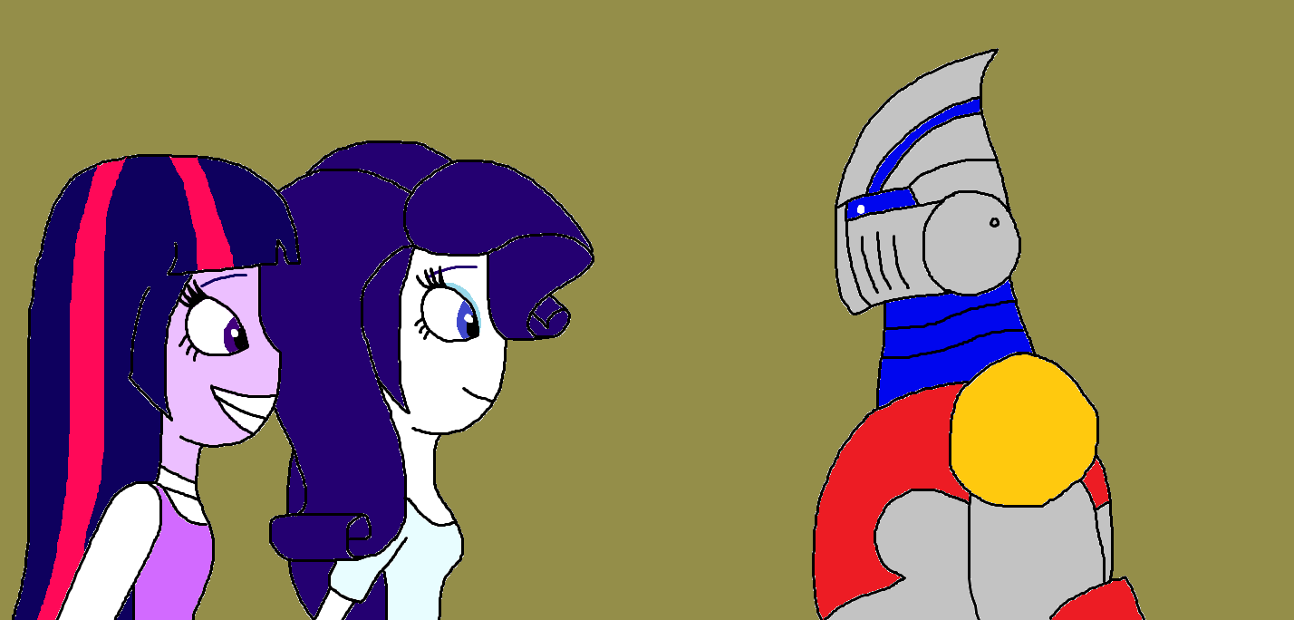 EG Kaiju Twilight and Rarity meet Jet Jaguar