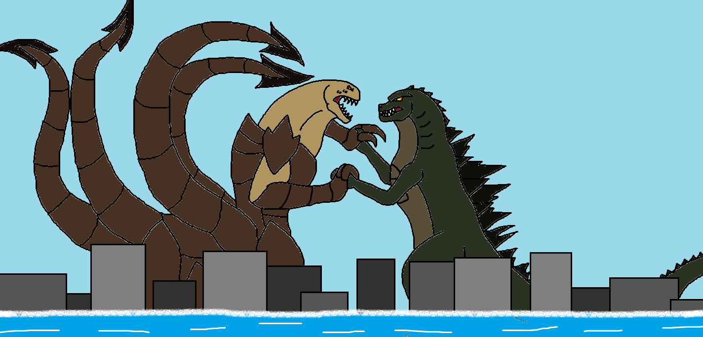 Godzilla 2014 vs the kraken 2010 clash of the Titans Godzilla crossover  movie : r/MonsterVerseLeaks