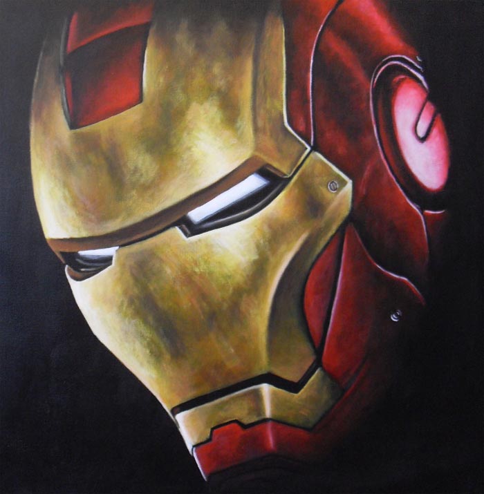 iron man helmet canvas panting Da Vinci - Art and Superheroes in Perfect Balance Find Iron Man Wall Canvas and all of our other affordable retro video games Iron Helmet" Greeting Card for