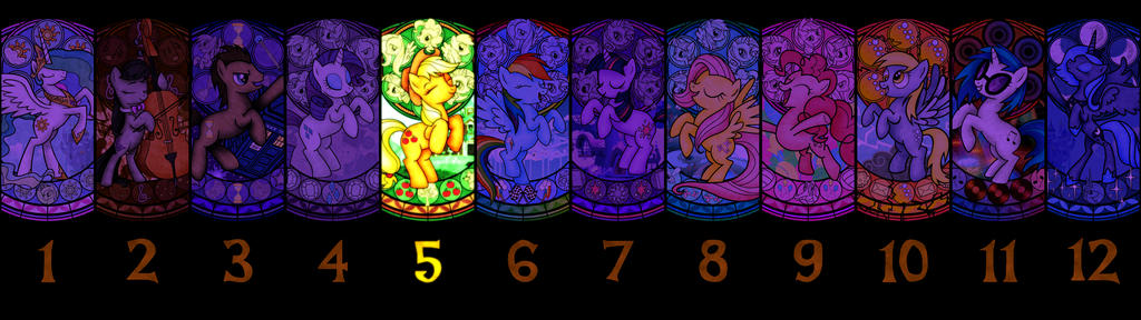 Pony Staind Glass Clock Wallpaper 5