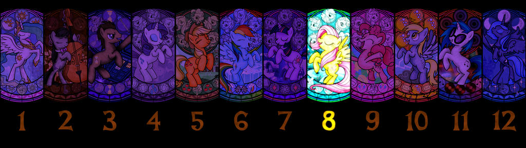 Pony Staind Glass Clock Wallpaper 8