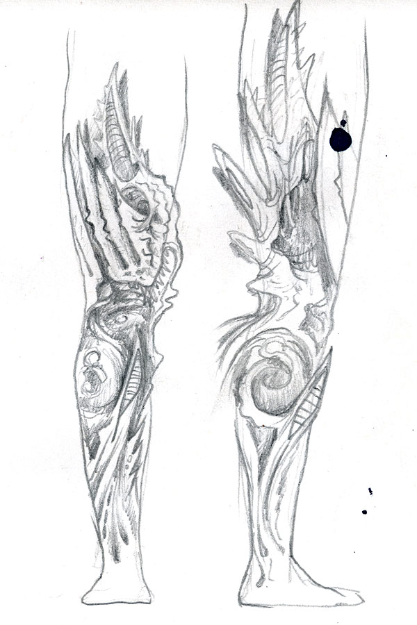 leg tattoo designs drawings