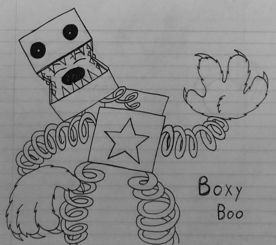 How to Draw BOXY BOO - Poppy Playtime 