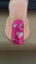 Heart pattern nails