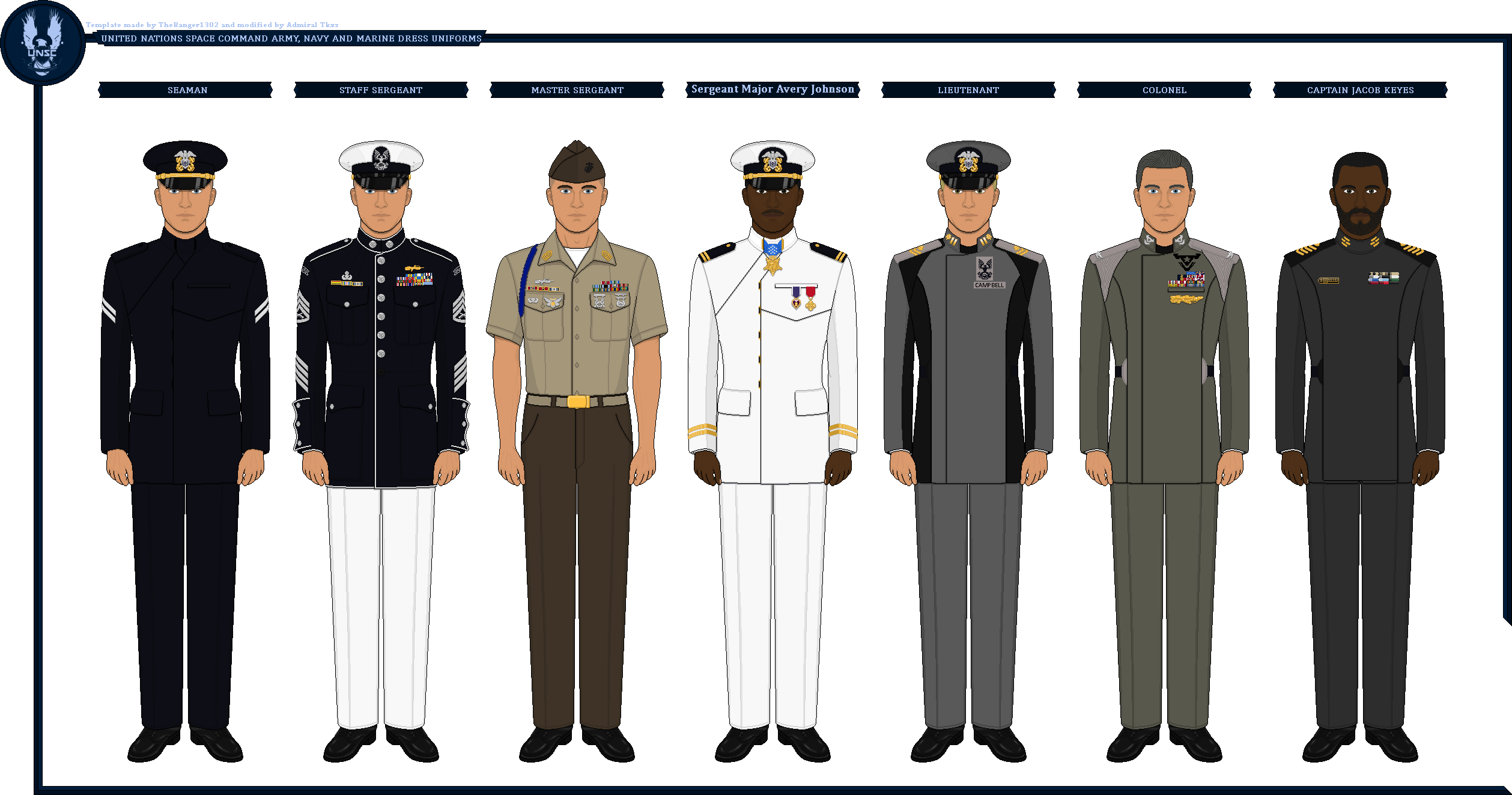 UNITED NATIONS SPACE COMMAND DRESS UNIFORMS by AdmiralTkxz on DeviantArt