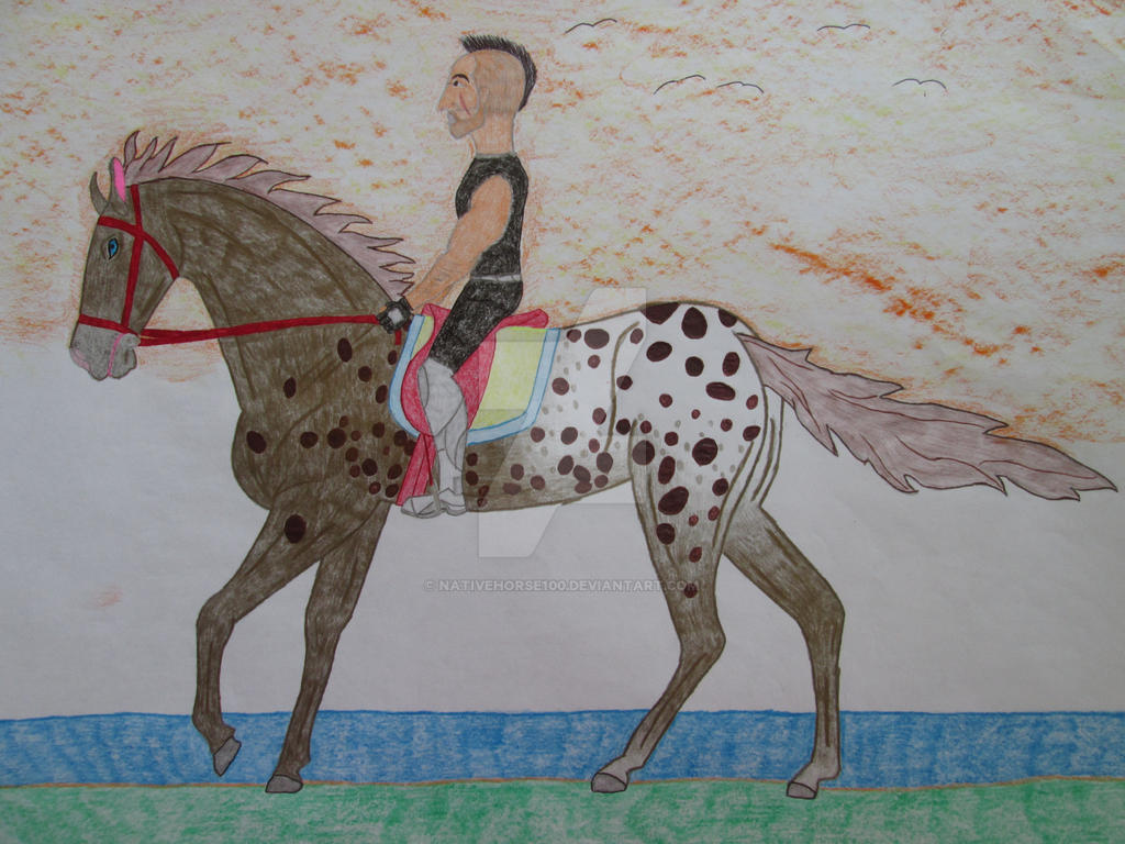 Turok out on his horse.