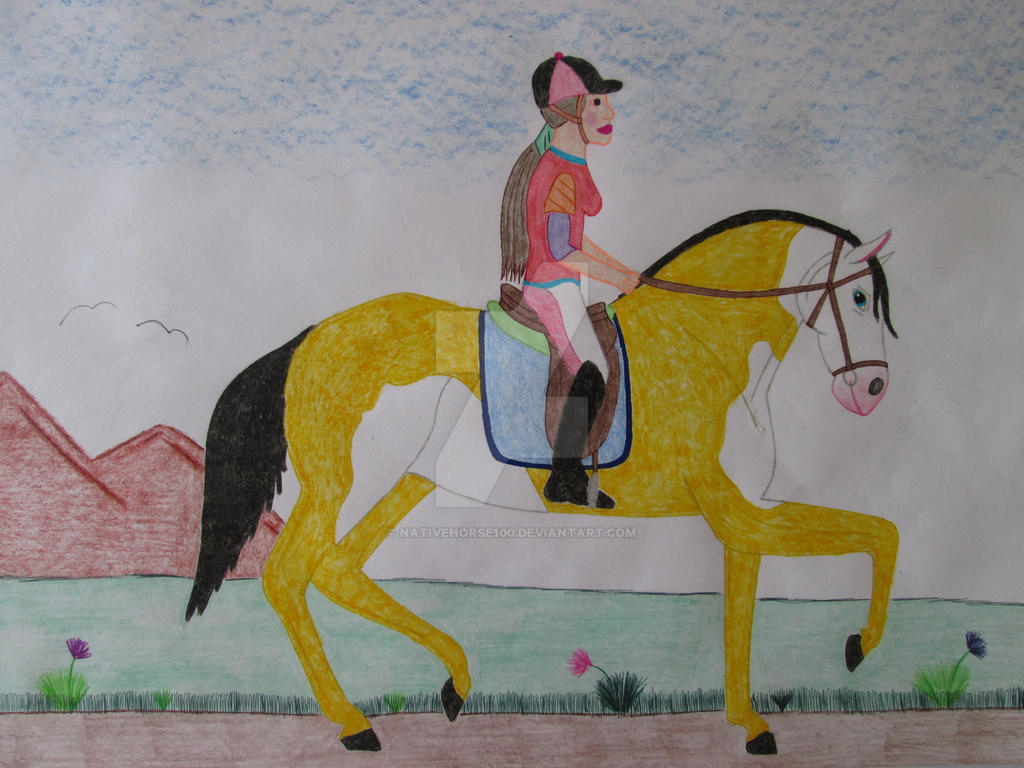 Buckskin pinto horse