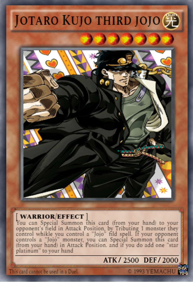 jojo yugioh cards JoJo Yu-Gi-Oh! Cards : r/StardustCrusaders