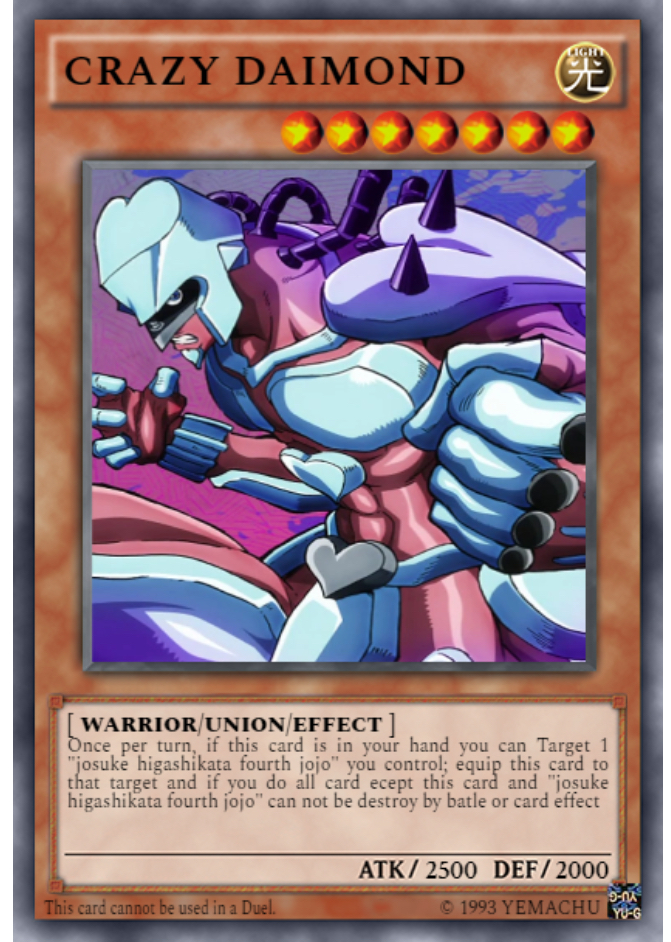 jojo yugioh cards Great Eastern Entertainment JoJo's S4- Big Group Playing : Toys & Games Just missing ONE more, .,