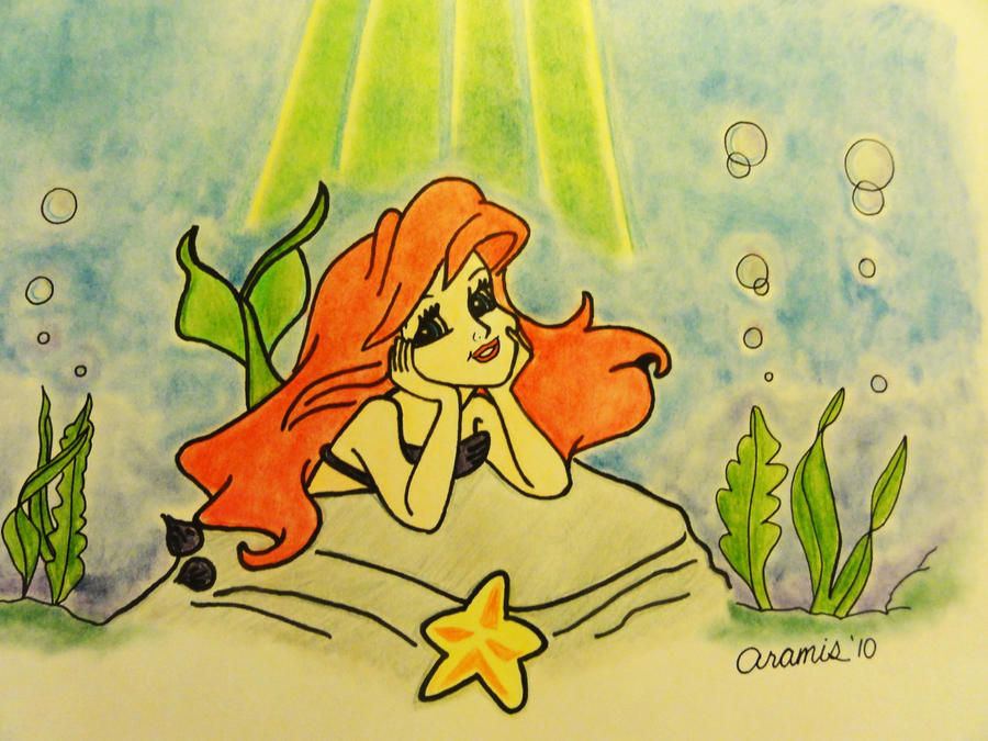 Little Mermaid under the sea