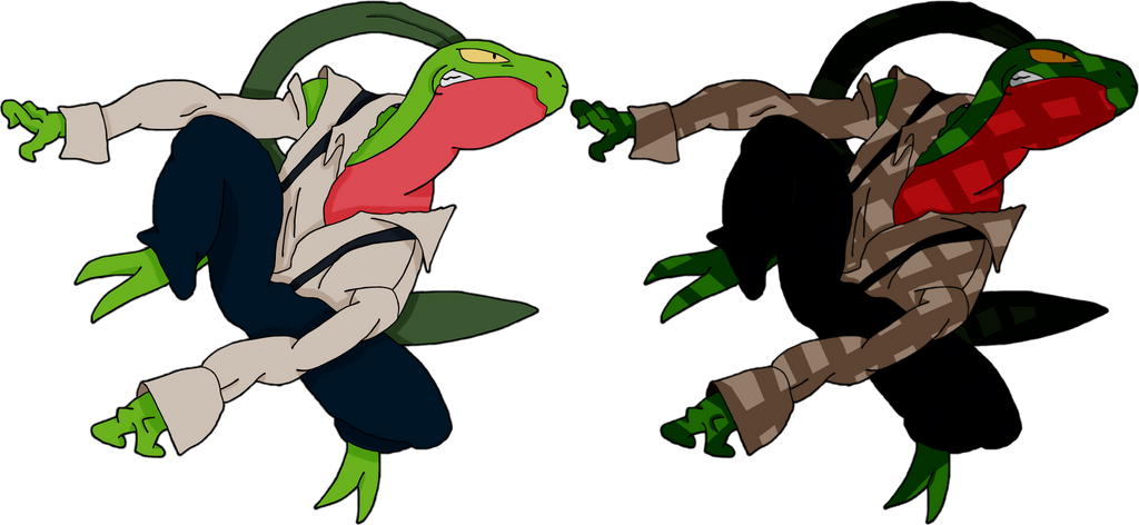 Grovyle as TARZAN 3 (transparent background) by PoKeMoN-Traceur