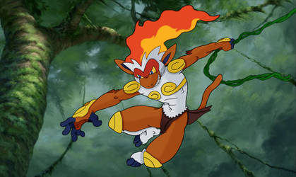 INFERNAPE AS TARZAN 1: A Monkey in his Prime by PoKeMoN-Traceur