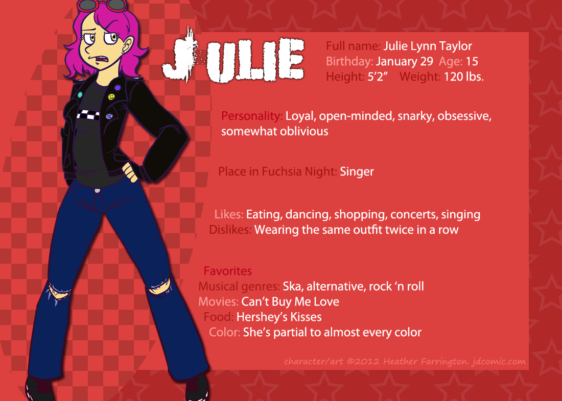 Reference Sheet - Julie