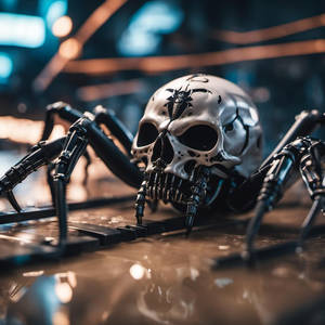 Spider Skull Cyberpunk