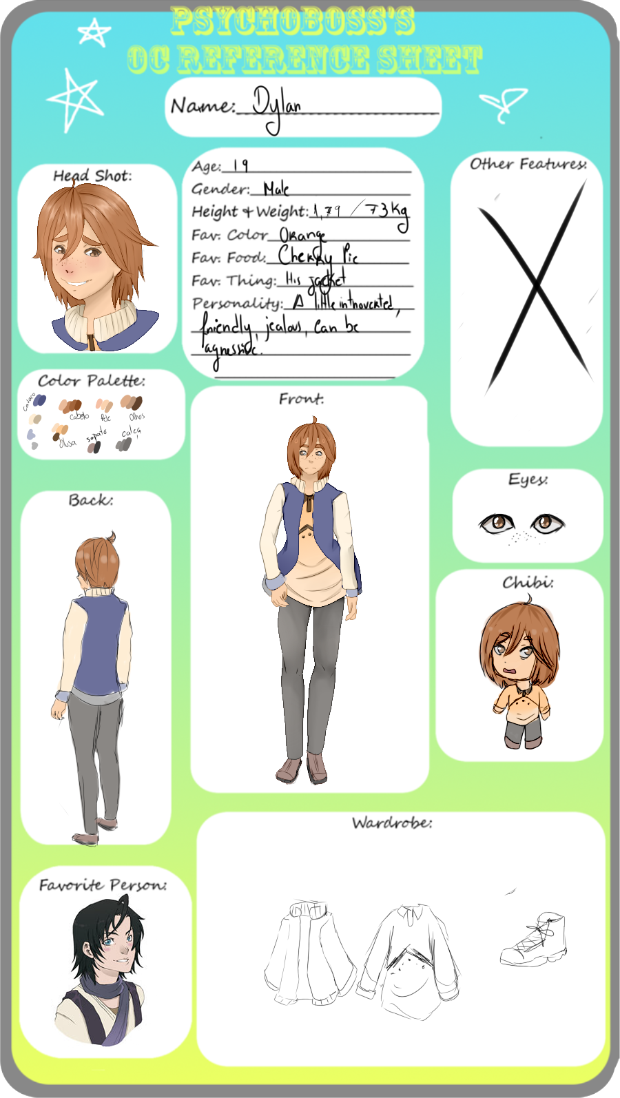 Kaua16 on X: I made a reference sheet for him with some info as