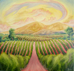 Early Morning Vineyards (Commission - Sold)