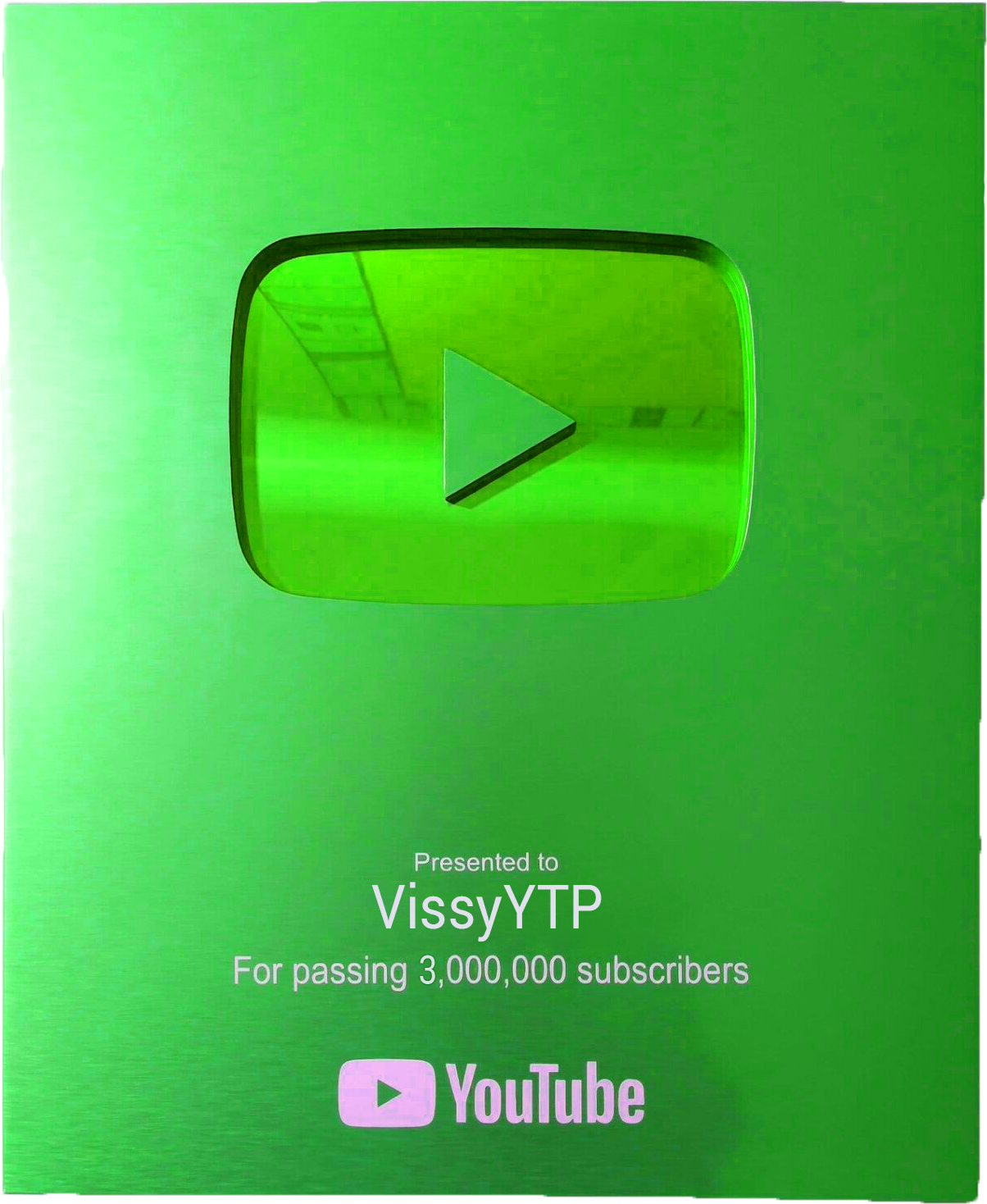 3 Million Subscriber Green  Play Button by GlitchyMarioOdyssey on  DeviantArt