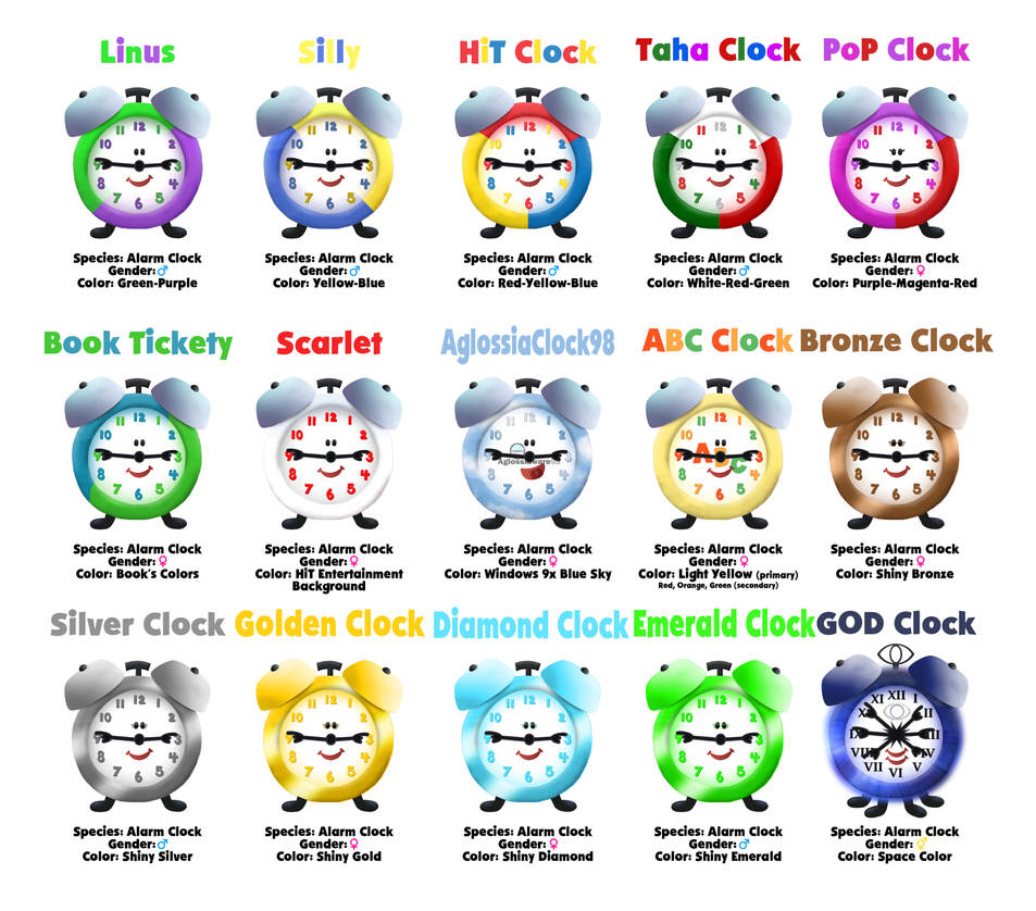 15 New Clock OCs by Vissy1 on DeviantArt