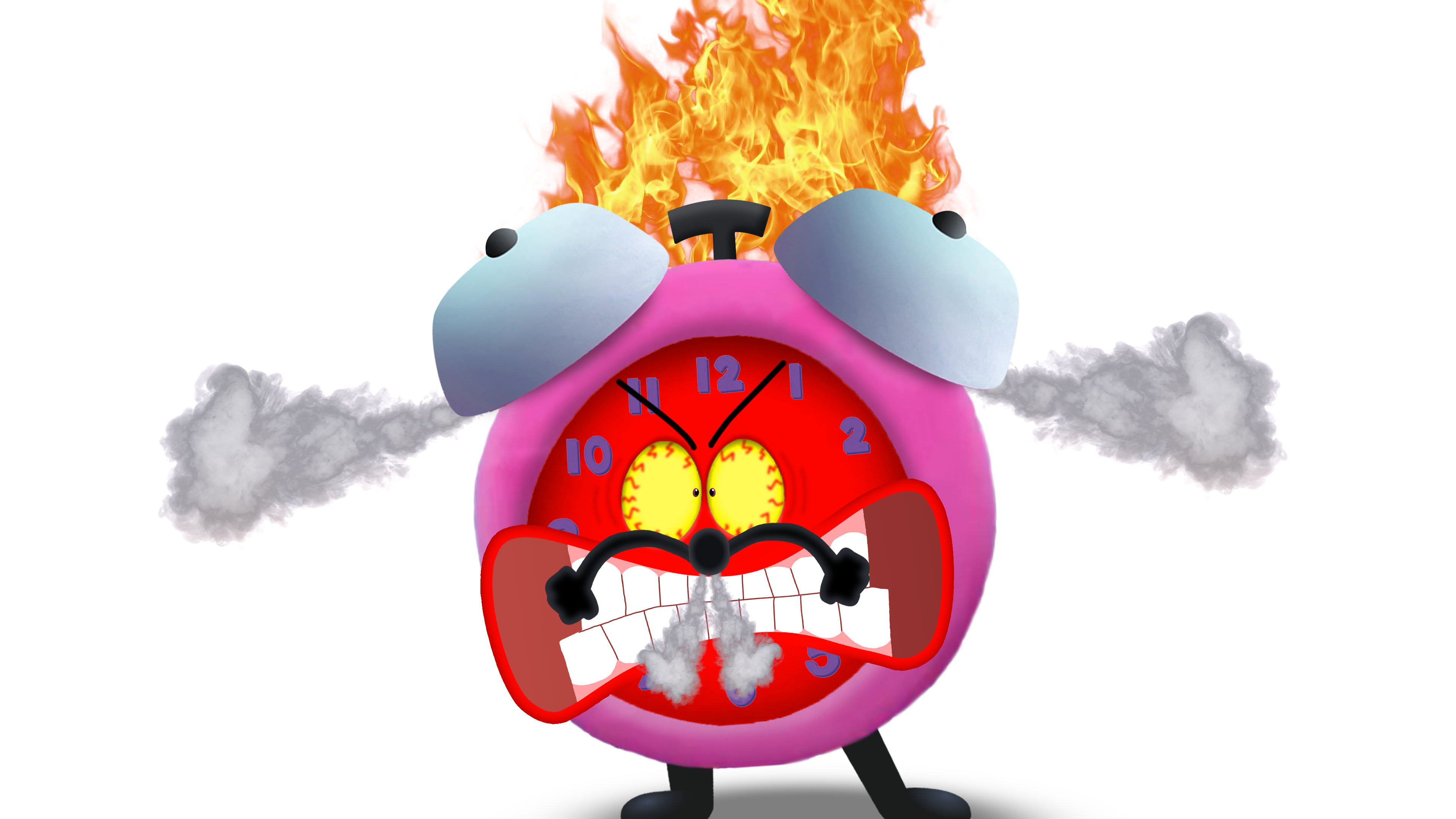 Time Rage Screaming Clock Angry Clock by Vissy1 on DeviantArt
