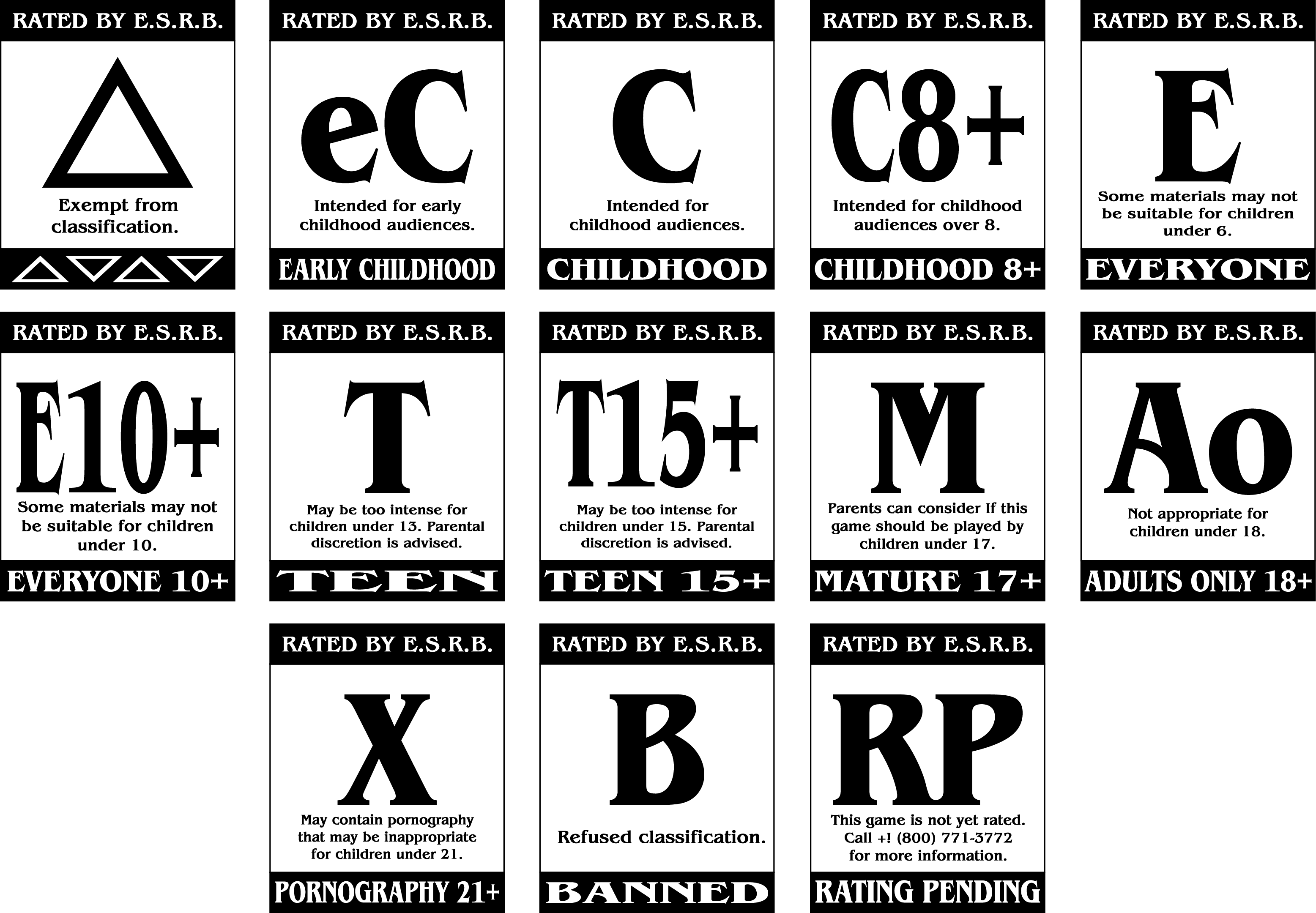 ESRB Ratings History (RoolaVerse) by Vissy1 on DeviantArt