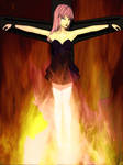 Megurine Luka burning in witch hunt by softsai