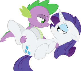 Rarity and Spike - In his dreams...